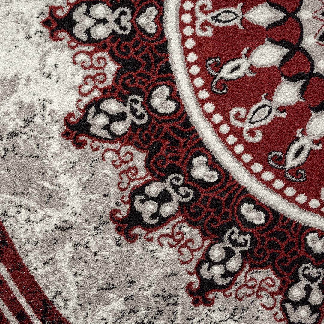 Hudson 6447 Red Hallway Runner