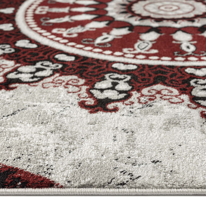Hudson 6447 Red Hallway Runner
