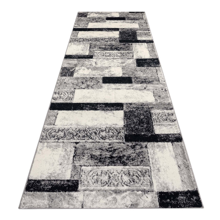 Hudson 9619 Grey Hallway Runner