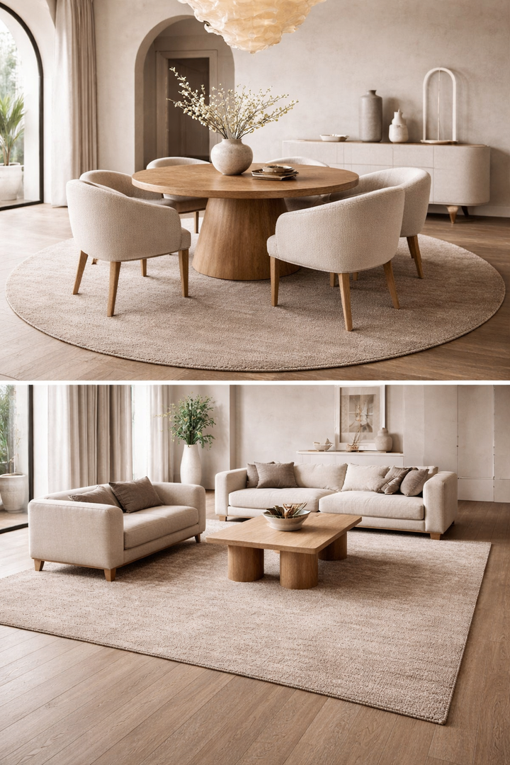 Veloura Haven Natural Color Handloom Knotted Rug 100% Pure Wool