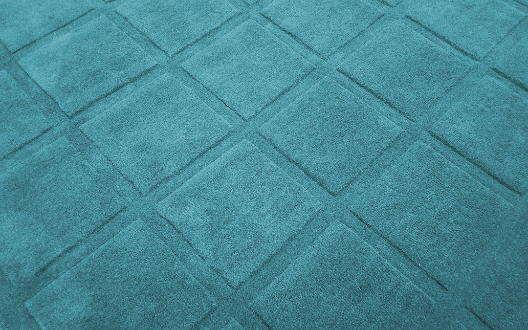 Forma Modern Rug 100% Wool Ocean Breeze Color Hand Tufted Rug