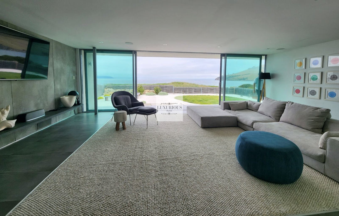 Stone Pure Rug Pebbles Pure Wool Silver Stone Hand Woven Rug – Luxurious Rugs