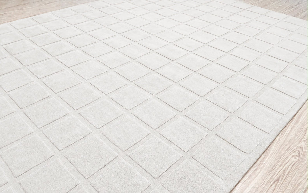 Forma Modern Rug 100% Wool Ivory Color Hand Tufted Rug