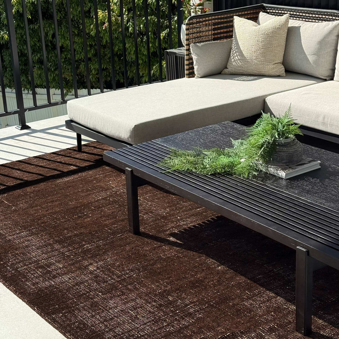 Harbour Chocolate Brown Indoor Outdoor Rug