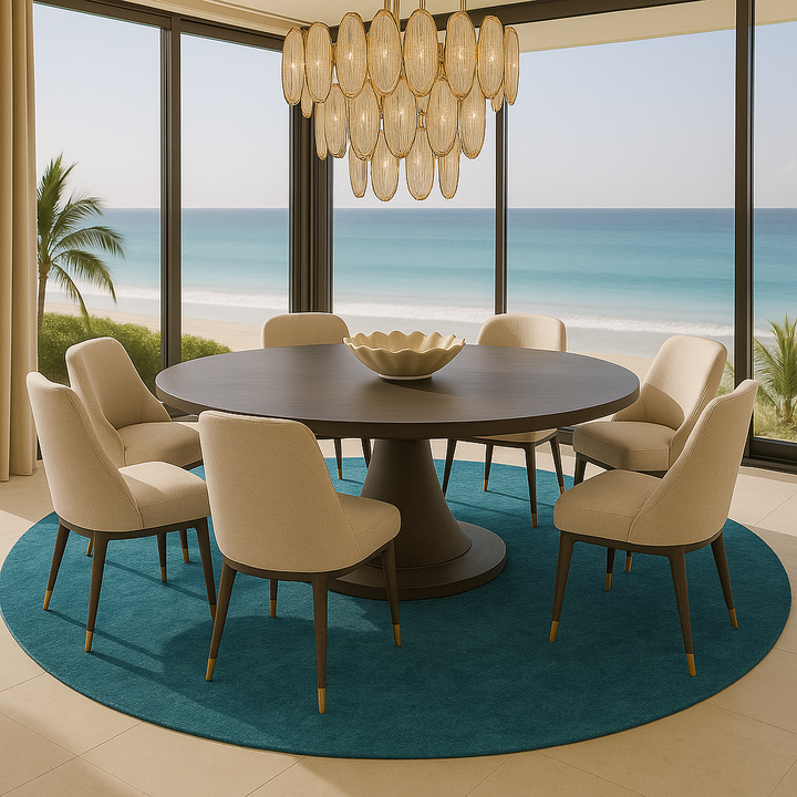 Dazzle Ocean Breeze Color Handloom Knotted Rug 100% Pure Wool