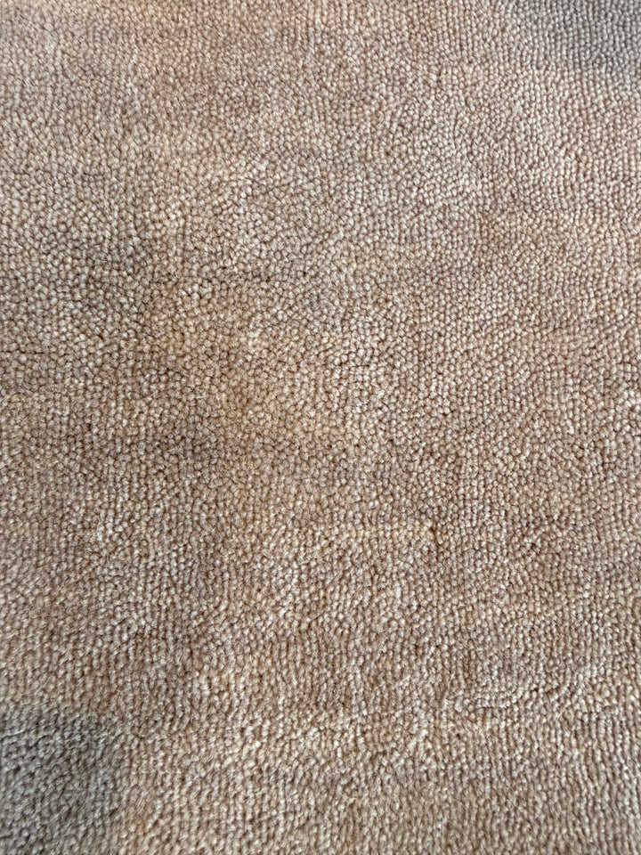Veloura Soft Almond Color Handloom Knotted Rug 100% Pure Wool