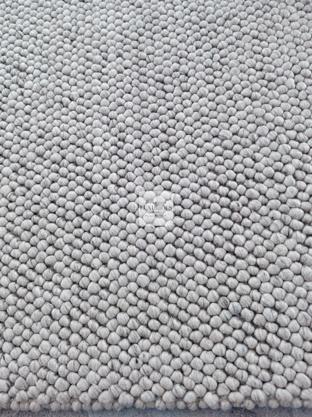 Wool Rug Stone Pebbles Pure Wool Silver Stone Hand Woven Rug – Luxurious Rugs