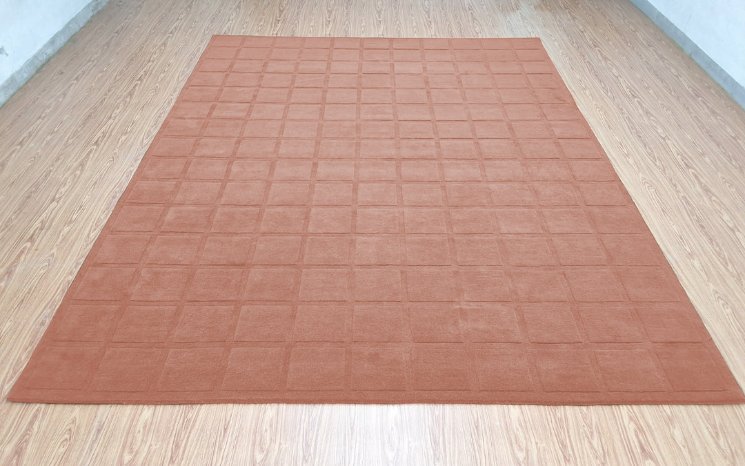 Forma Modern Rug 100% Wool Blush Rose Color Hand Tufted Rug