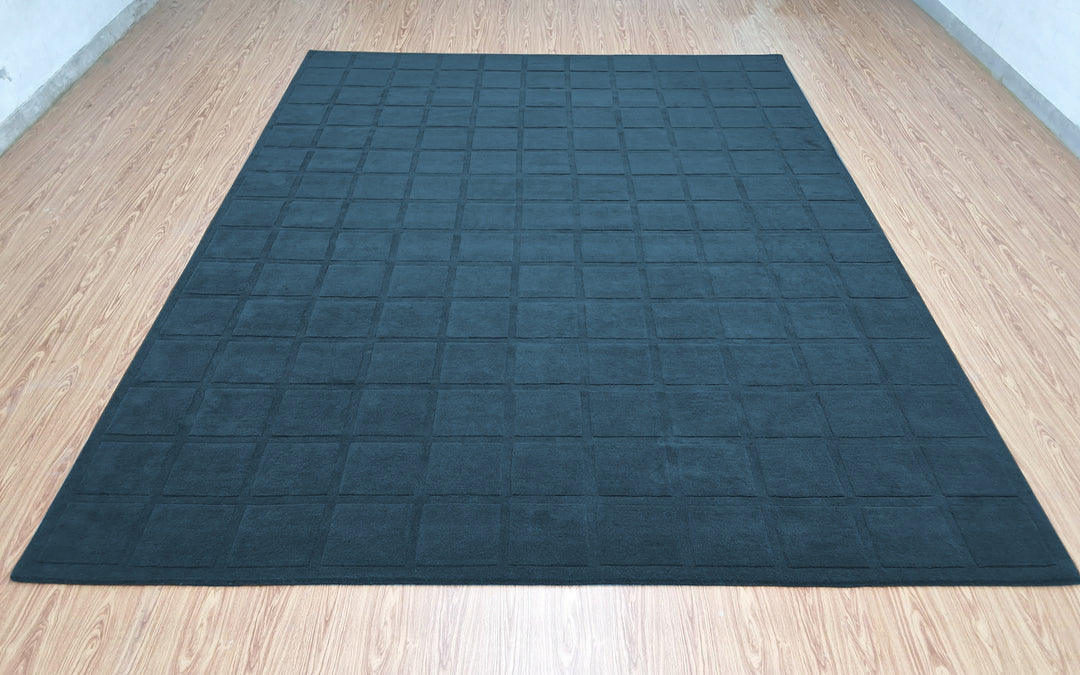 Forma Modern Rug 100% Wool Blue Color Hand Tufted Rug