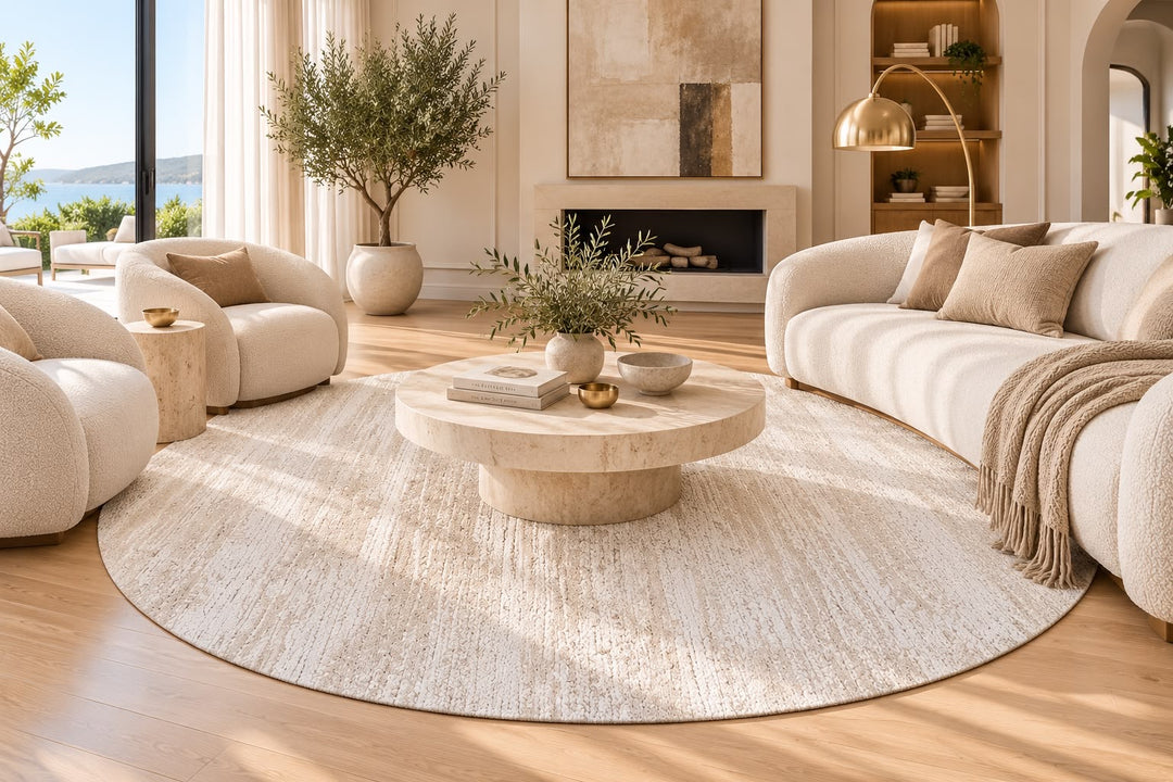 Amora Blade Ivory Handloom Rug – 100% Viscose