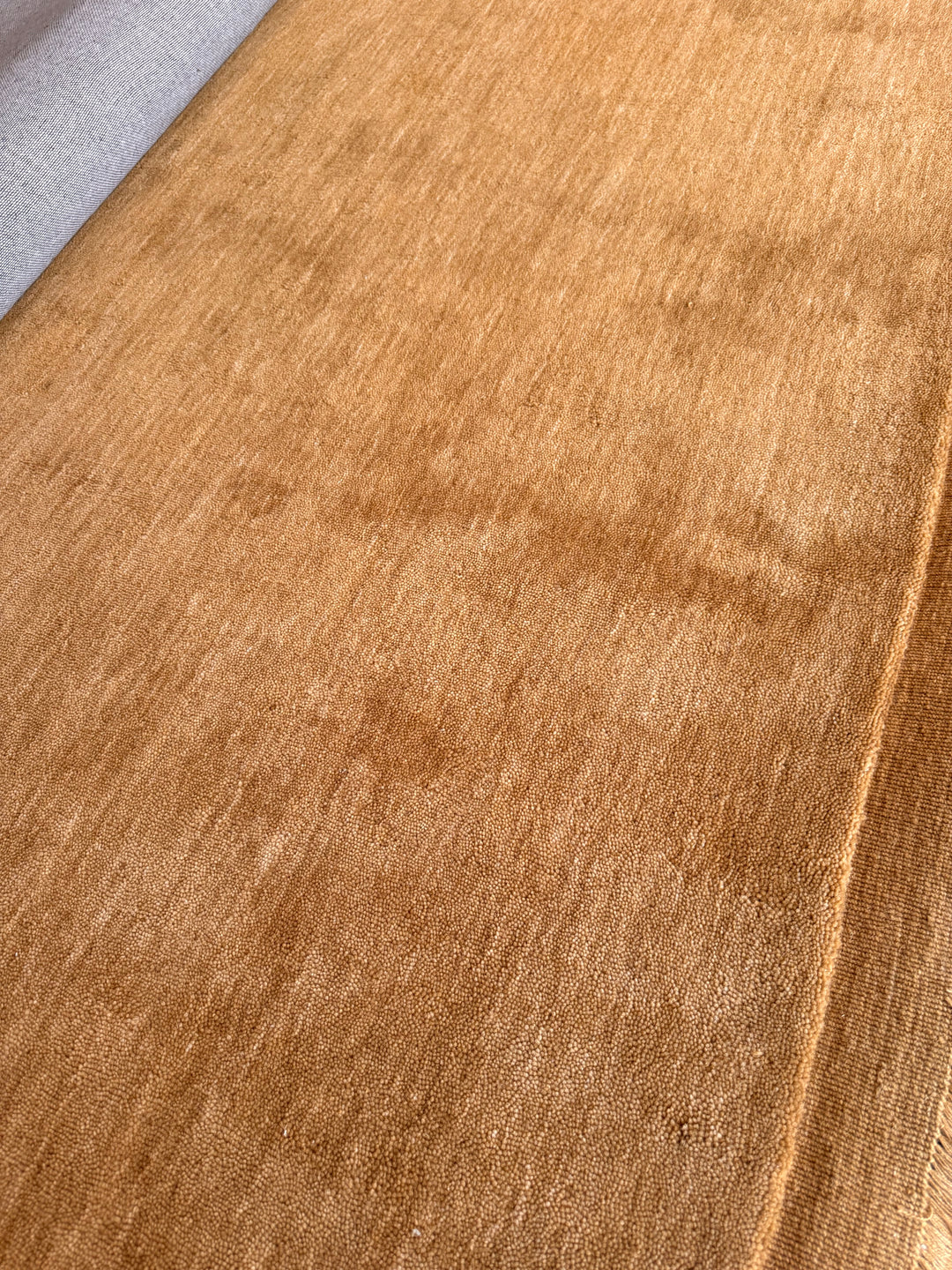 Veloura Aurelia Gold Handloom Knotted Rug 100% Pure Wool