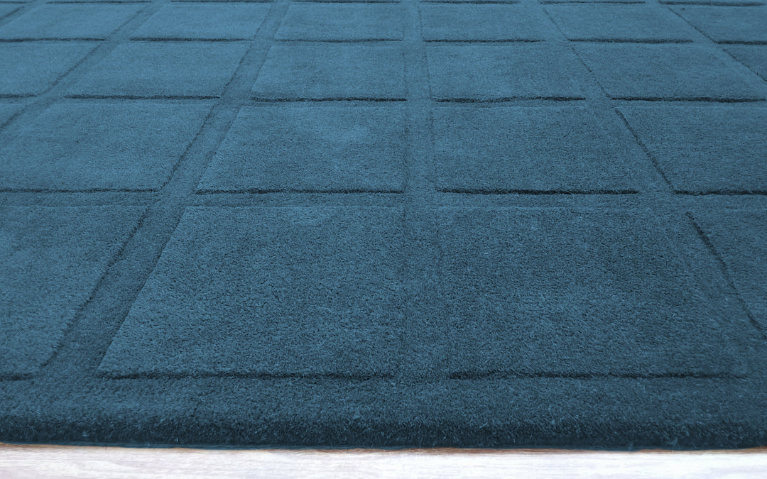 Forma Modern Rug 100% Wool Blue Color Hand Tufted Rug