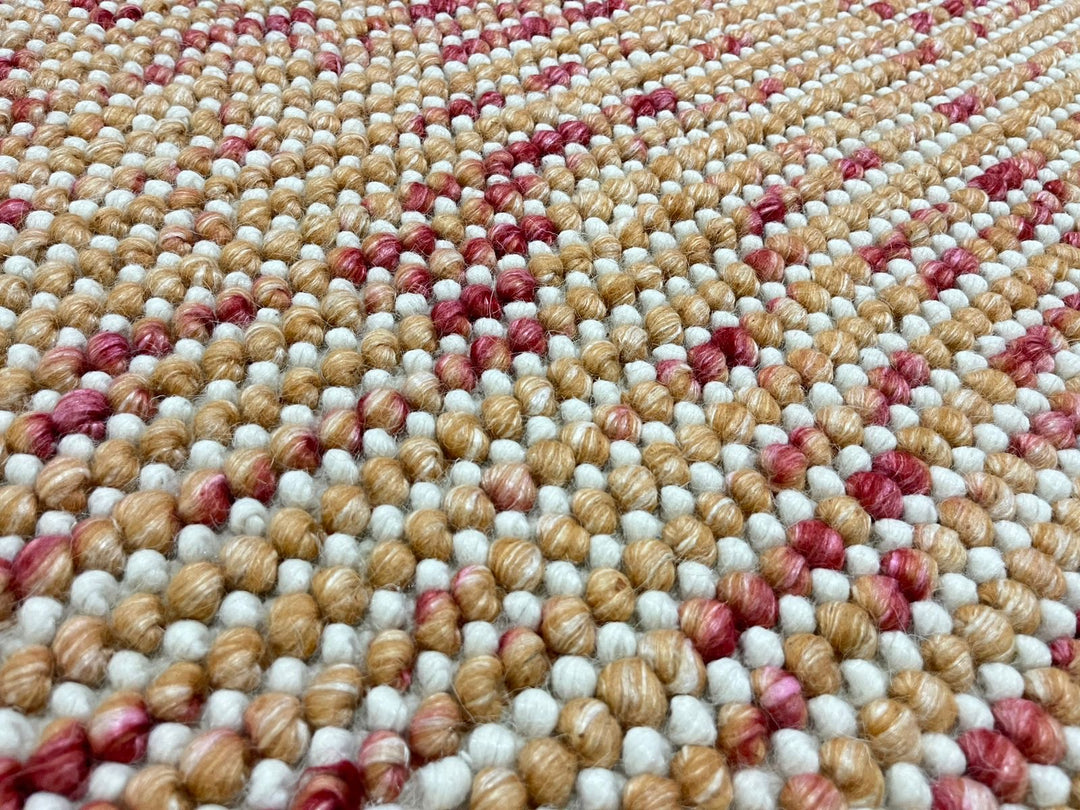 Pebbles Red Rug Pebbles Cherry Orange and Red Hand Woven Wool Rug – Luxurious Rugs