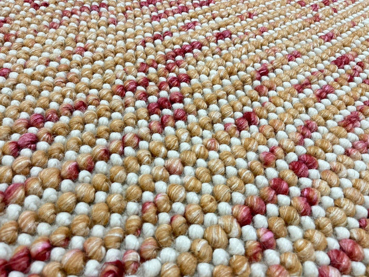 Pebbles Cherry Orange and Red Hand Woven Wool Rug