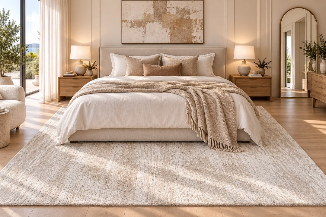 Amora Blade Ivory Handloom Rug – 100% Viscose