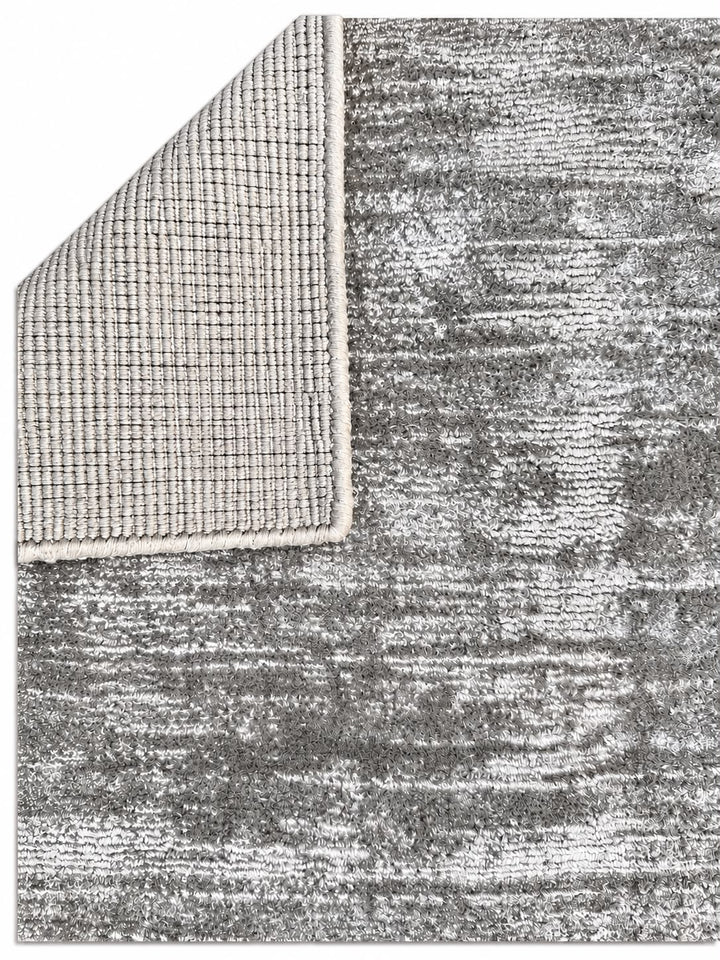 Amora Blade Grey Silver Handloom Rug – 100% Viscose