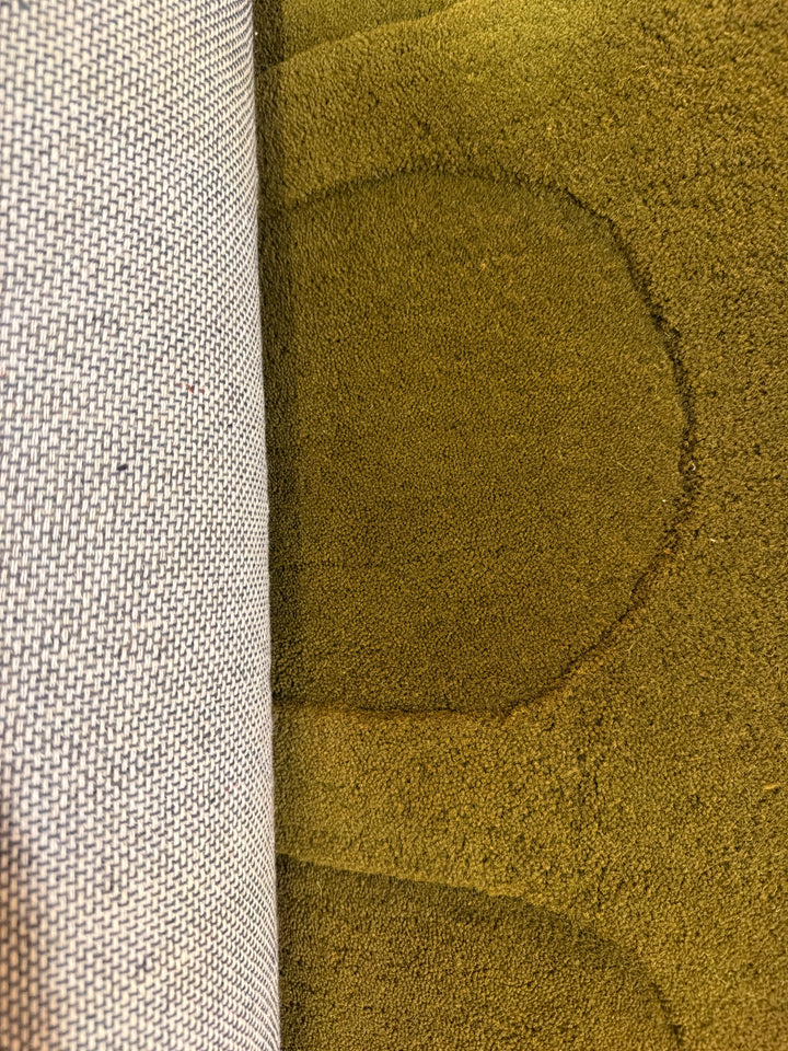 Forma Modern Rug 100% Wool Golden Olive Hand Tufted Rug
