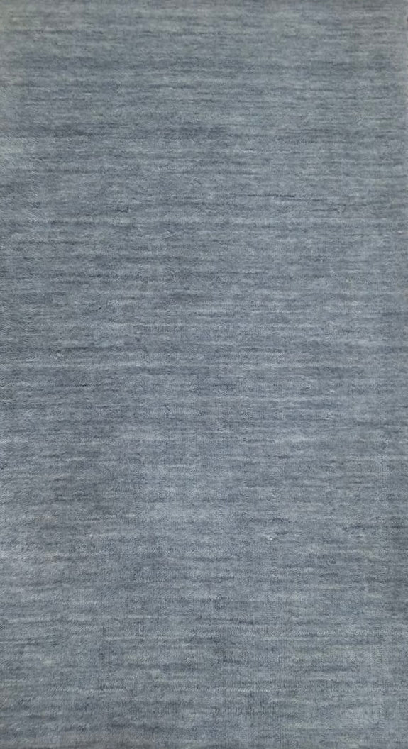 Livia Silver Blue Handloom Knotted Rug 100% Pure Wool