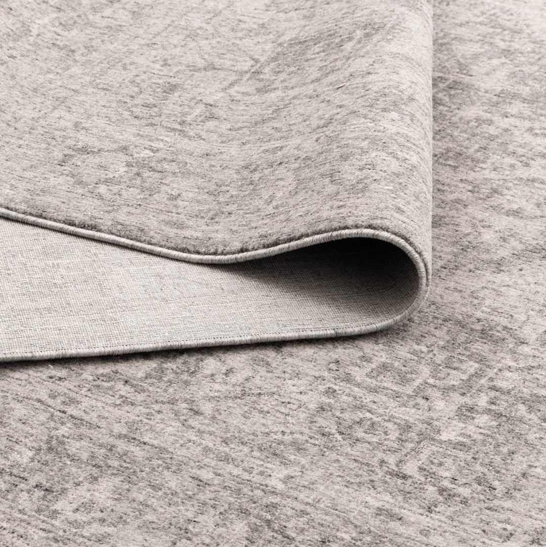 Heritage Distressed Medallion Grey Rug - H103:  (Different Tassel)