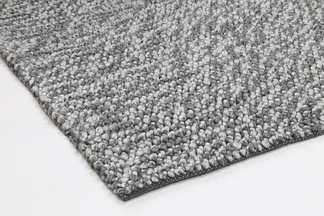 Harlow Loopy Charcoal Wool Blend Rug