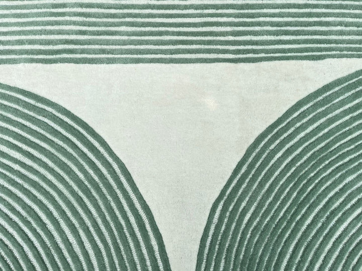 ARIA Viper Modern Rug 100% Wool Soft Fern Green Hand Tufted Rug