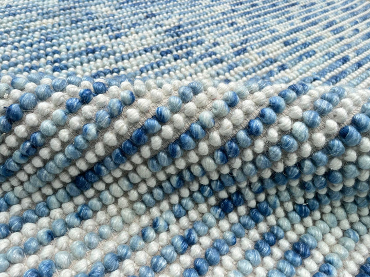 Pebbles Cherry Blue Horizon Hand Woven Wool Rug