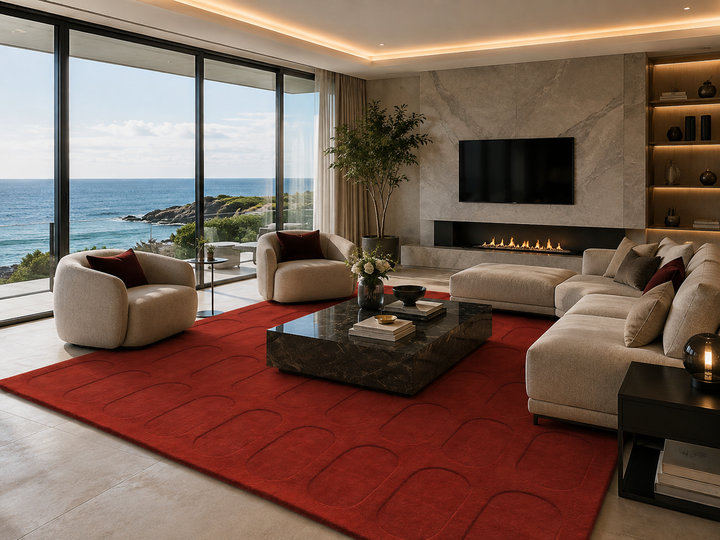 Forma Modern Rug 100% Wool Ember Sienna Hand Tufted Rug