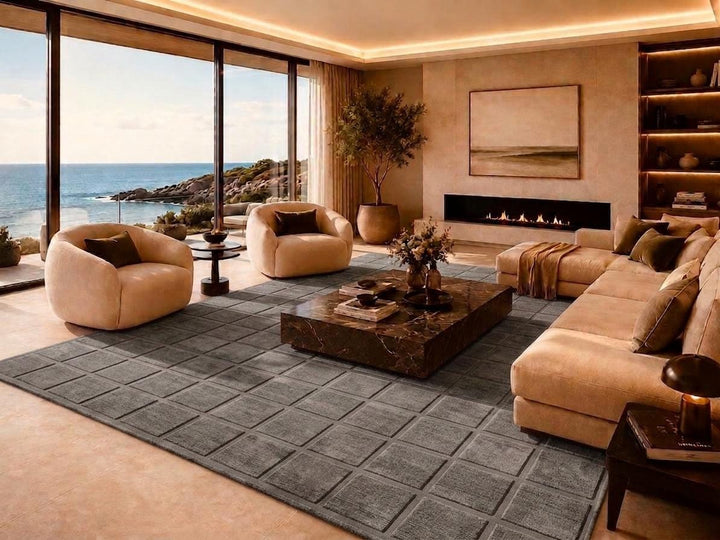 Forma Modern Rug 100% Wool Grey Color Hand Tufted Rug