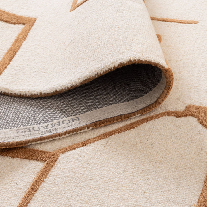 Les Nomades Lines Rust Wool Rug - LES24