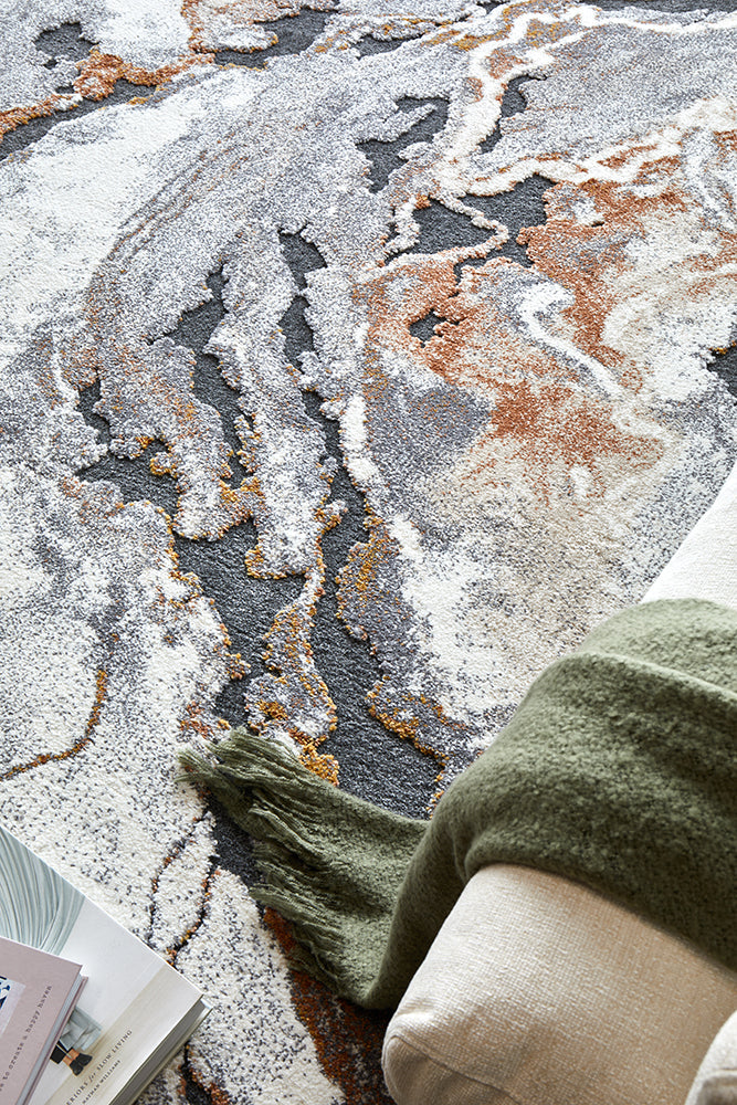 Mineral 222 Rust Runner Rug