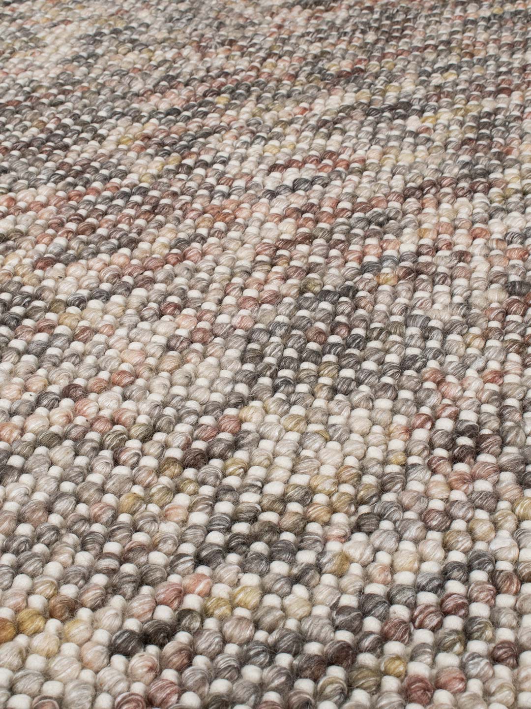 Pebbles Hand-Woven Handmade 100% wool Multi color Rug