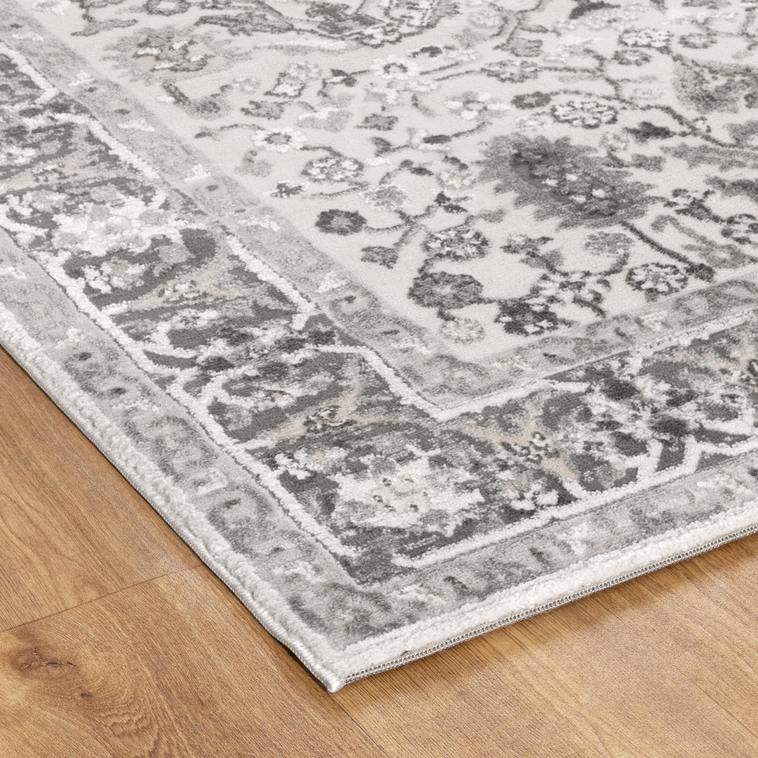 Sierra Oriental Border Grey Rug