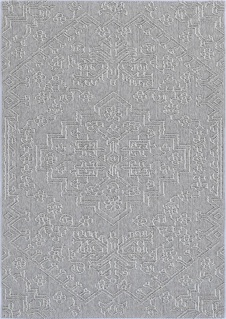 Vanuatu Nori Grey Tribal Flatweave Rug