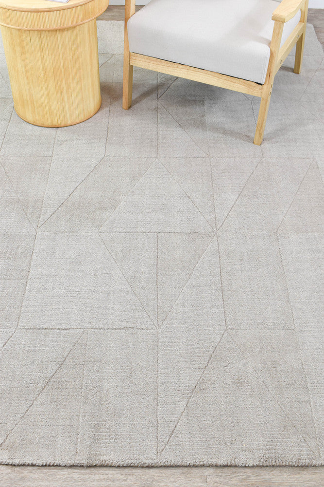 Montana Moonlit Grey Hand Woven Wool Rug