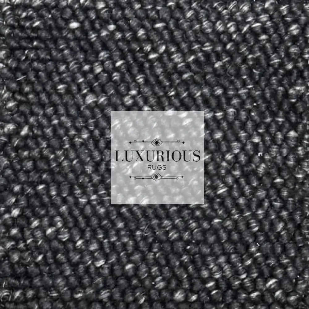 Pebbles Black Wool Hand Woven Rug custom