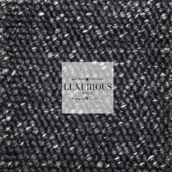 Pebbles Black Wool Hand Woven Rug custom
