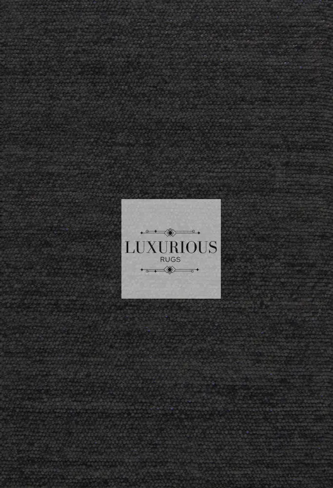 Pebbles Black Wool Hand Woven Rug custom