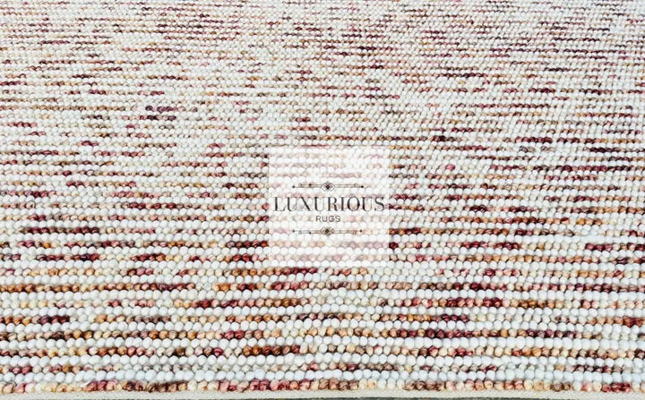 Pebbles Blush Hand Woven Wool Rug