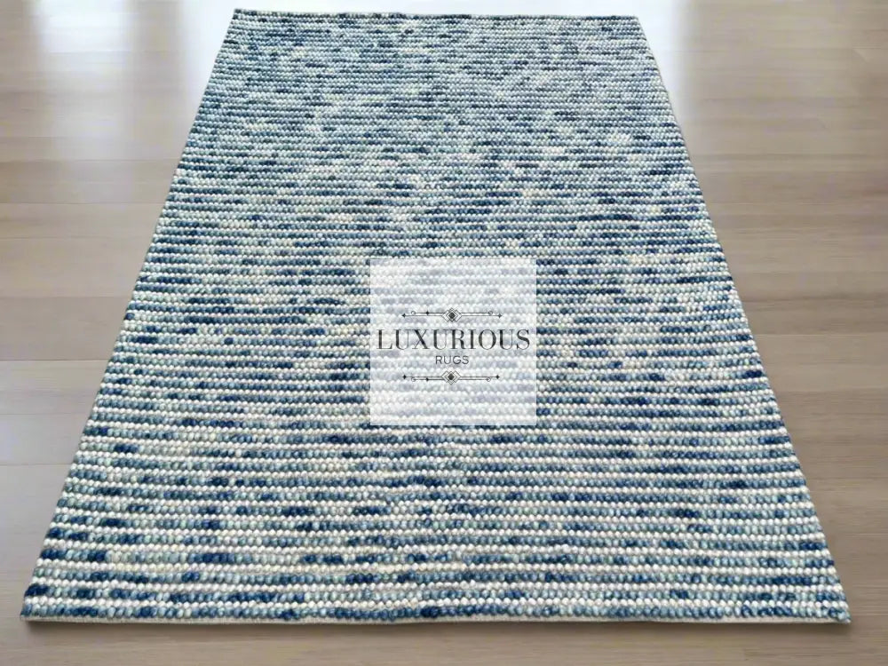Pebbles Cherry Blue Horizon Hand Woven Wool Rug