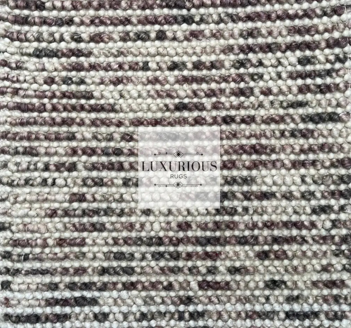 Pebbles Cherry Mosaic Ivory Drift Hand Woven Wool Rug