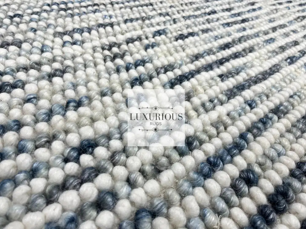 Pebbles Cherry Ocean Stone Weave Multi Colour Hand Woven Wool Rug