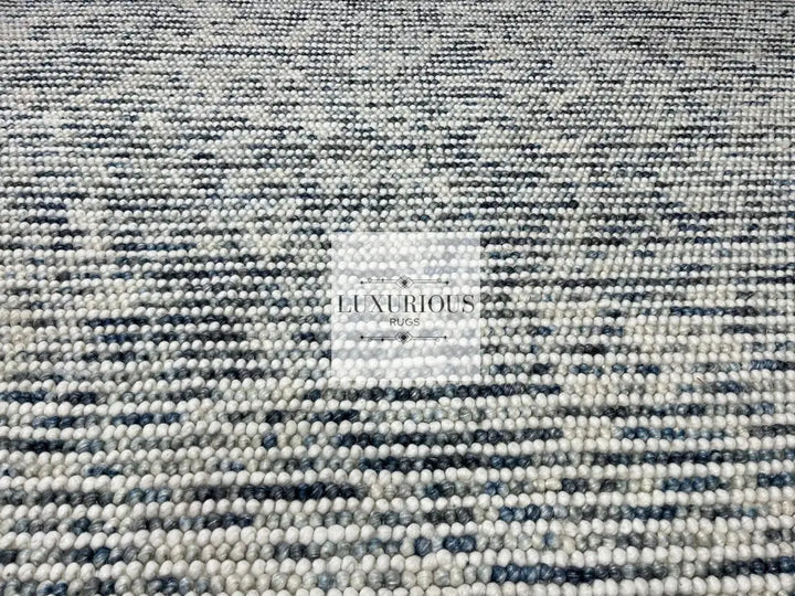 Pebbles Cherry Ocean Stone Weave Multi Colour Hand Woven Wool Rug