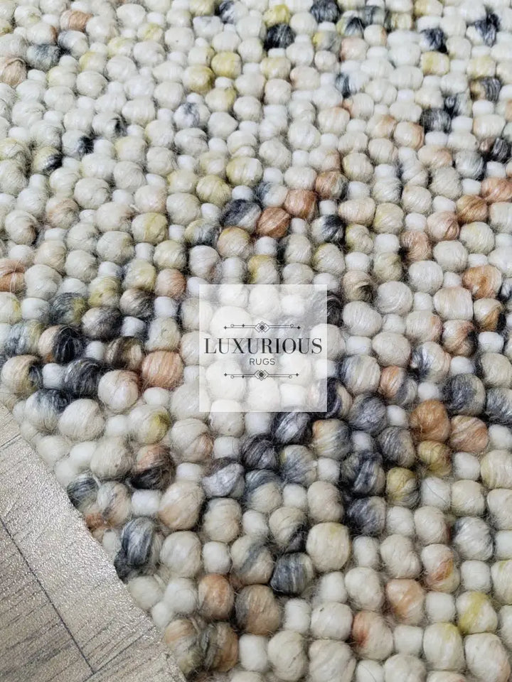 Pebbles Cherry Sienna Cloud Hand Woven Wool Rug