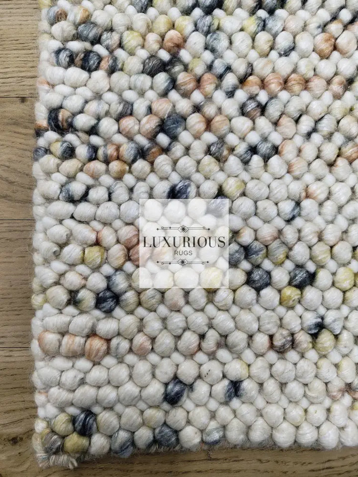 Pebbles Cherry Sienna Cloud Hand Woven Wool Rug