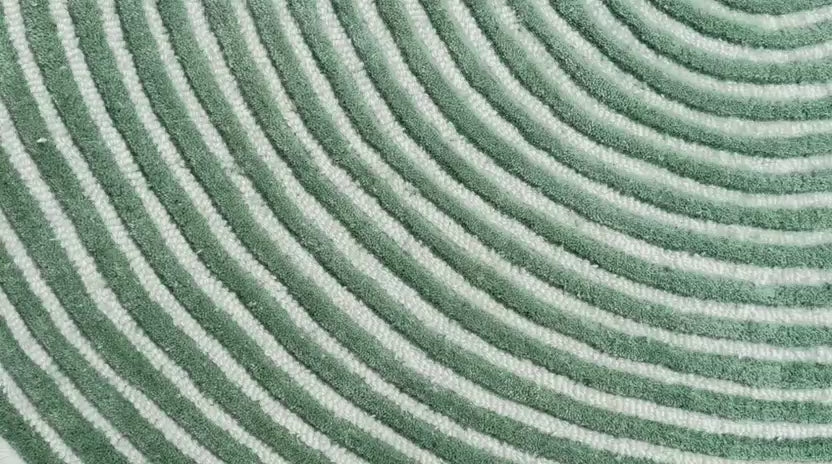 ARIA Viper Modern Rug 100% Wool Soft Fern Green Hand Tufted Rug