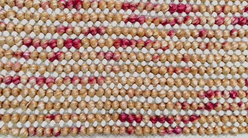 Pebbles Cherry Orange and Red Hand Woven Wool Rug