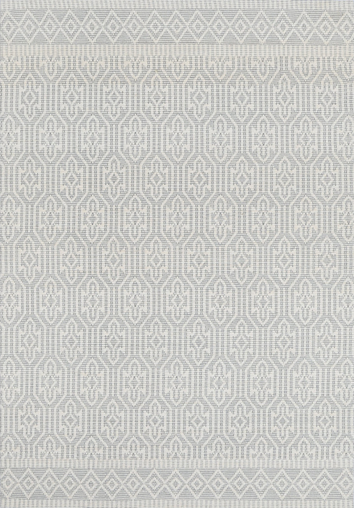 Copacabana Geometric Light Grey Wool Rug