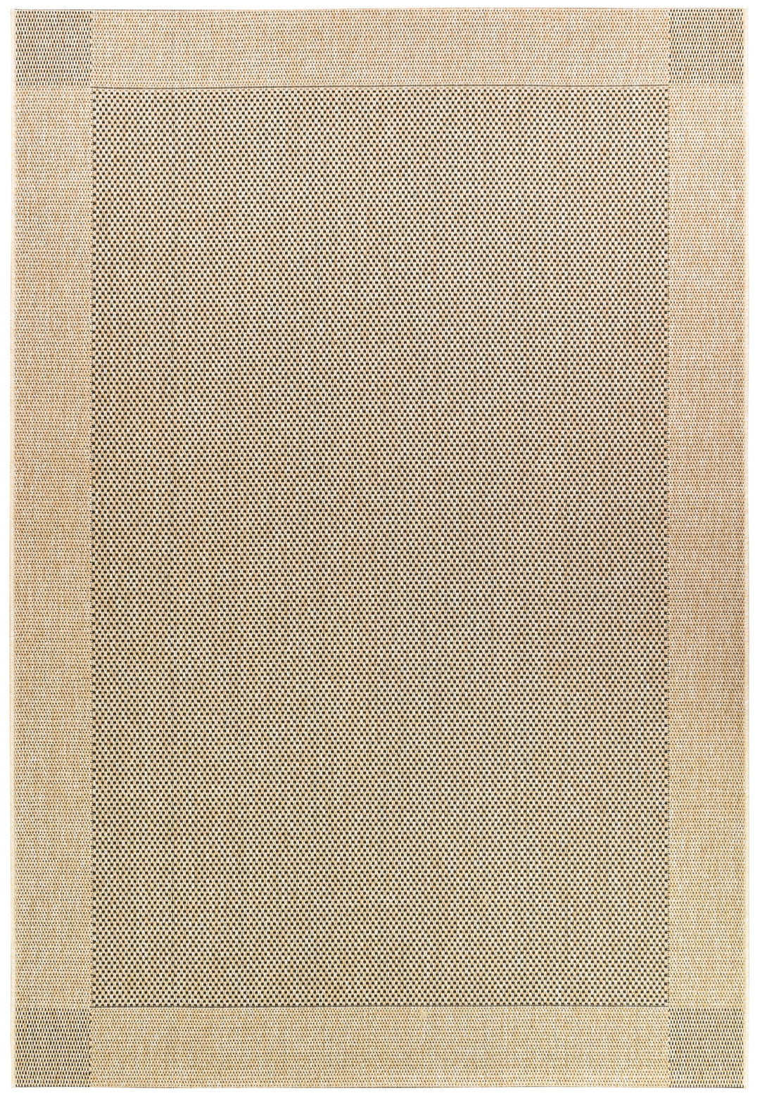 Outdoor Sisal Sand Black Rug 3900-820