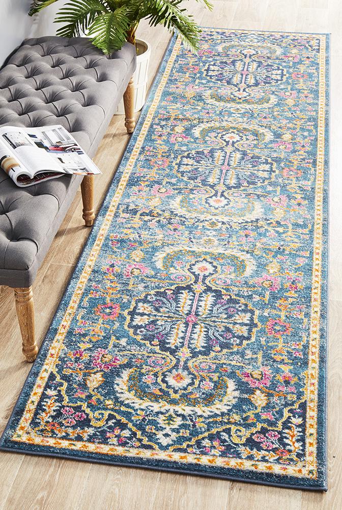Babylon 209 Navy Round Rug