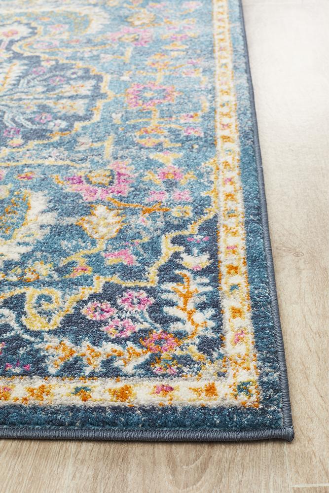 Babylon 209 Navy Round Rug